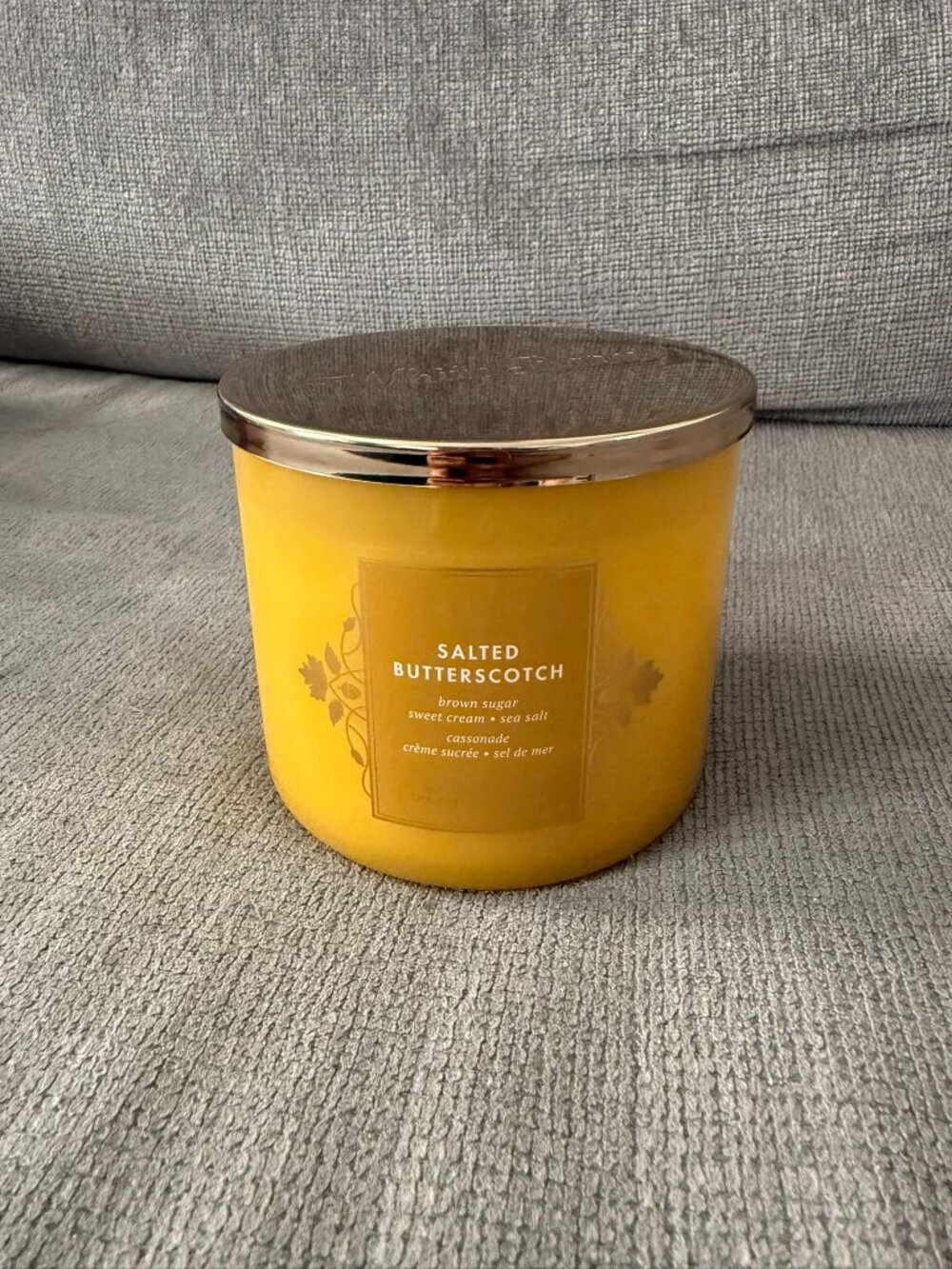 Bath & Body Works 3 Wick Soy Wax Blend Candle - Salted Butterscotch